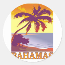 Bahamas Runder Sticker