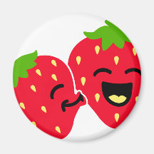 Baiser de fraise aimant