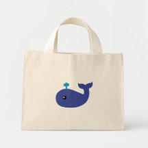 Baleine mignonne sacs en toile