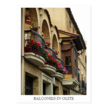 Balkone in Olite Postkarten