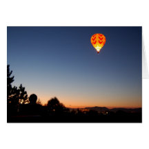 Ballon au lever de soleil cartes
