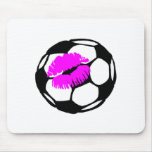 Ballon de football (baiser) tapis de souris