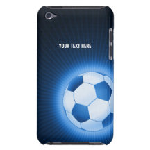 Ballon de football bleu personnalisé (le football) coque barely there iPod