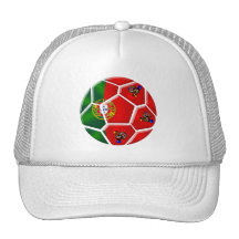 Ballon de football portugais de drapeau pour le te casquettes