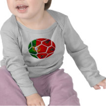 Ballon de football portugais de drapeau pour le te t-shirts
