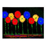 Ballone und Blumen-Save the Date Postkarte