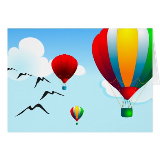 Ballons, carte de voeux