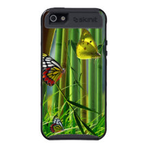 Bamboo & Butterfly Art 1 Skinitcases iPhone 5 Cover