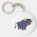 Bande dessinée amicale mignonne Taureau Keychain porte-clés