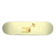 Bande dessinée de girafe plateaux de skateboards customisés
