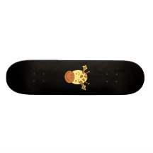 Bande dessinée mignonne de girafe skateboard