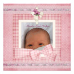 Baptême argenté blanc rose de baptême de croix de  invitations