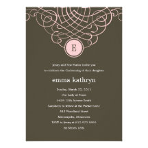 Baptême de monogramme/invitation fins de baptême