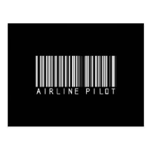 BAR-FLUGLINIEN-PILOTdunkelheit Postkarte