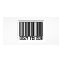 Barcode-bester Freund Personalisierte Photo Karte