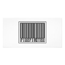 Barcode-Feuerwehrmann Individuelle Photo Karte
