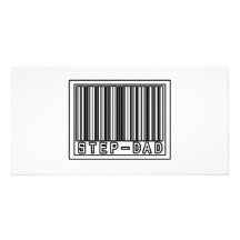 Barcode Schritt-Vati Photo Grußkarte