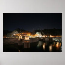 Barrage de canyon de gorge la nuit poster