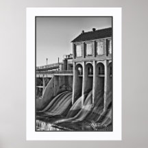 Barrage d'Overholser de lac, l'Oklahoma Poster