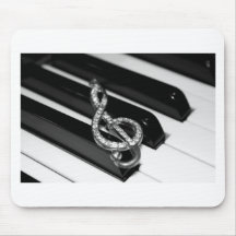 Barre de piano avec la G-clef Tapis De Souris