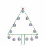 Basball Weihnachtsbaum-Verzierung Foto Figur
