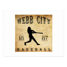 Base-ball 1887 du Missouri de ville de Webb Carte Postale