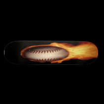 Baseball auf Feuer-Skateboard skateboards