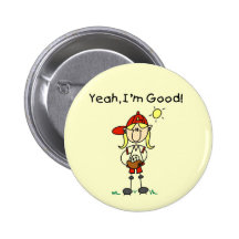 Baseball bin ich gute T-Shirts und Geschenke Button