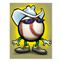 Baseball-Cowboy Postkarte