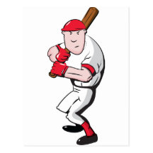 Baseball-Spieler Postkarte