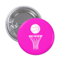 Basketball und Band-Knopf-Rosa Buttons