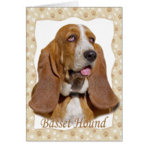 Basset Hound-Porträtkarten