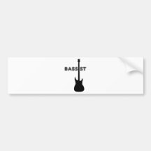 Bassist-Silhouette Auto Sticker