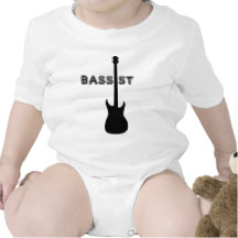 Bassist-Silhouette Baby Strampler