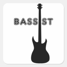 Bassist-Silhouette Sticker