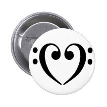 Bassschlüssel-Herz Button