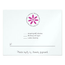 Bat mitzvah hébreu RSVP avec la marguerite rose Carton D'invitation