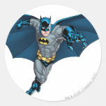 Batman und Joker mit Karten Runder Aufkleber