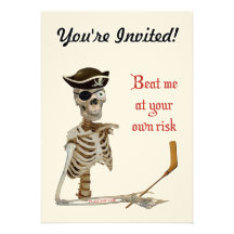 Battez-moi pirate d'hockey faire-parts