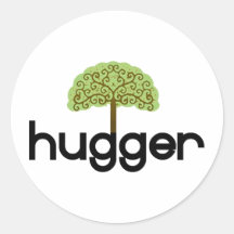 Baum hugger ursprünglicher Entwurf! Runde Sticker