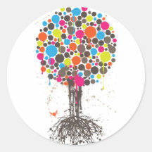 Baum von Leben Aufkleber - Weiß