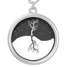 Baum Yin Yang Halskette