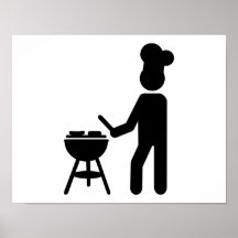 BBQ barbecue Cook chef Posters