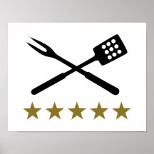 BBQ barbecue Cutlery Poster