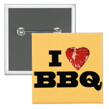BBQ du coeur I, griller drôle de forme de coeur de Badges