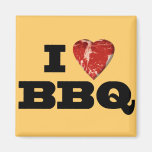 BBQ du coeur I, griller drôle de forme de coeur de Aimants Pour Réfrigérateur