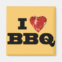 BBQ du coeur I, griller drôle de forme de coeur de Aimants Pour Réfrigérateur