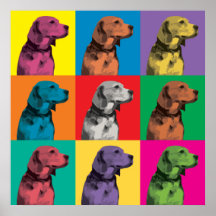 Beagle Pop-Kunst Plakat