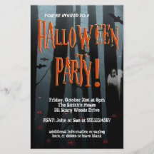 Beängstigender Holz-Halloween-Party-Flyer