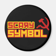 Beängstigender Symbol-Hammer und Sichel Kühlschrankmagnet